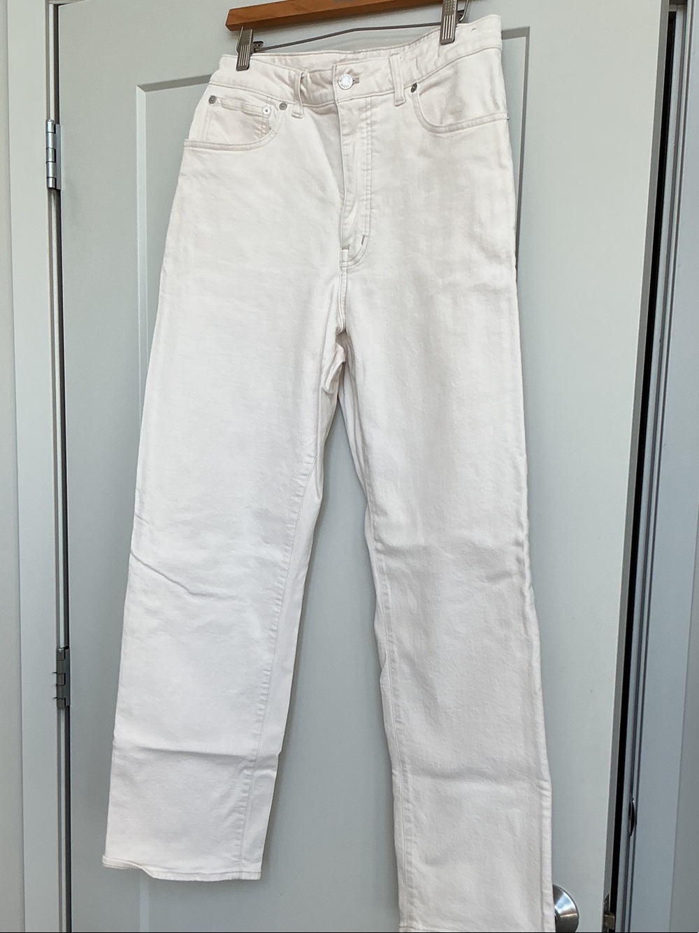 Madewell Cream Boot-Cut Jeans